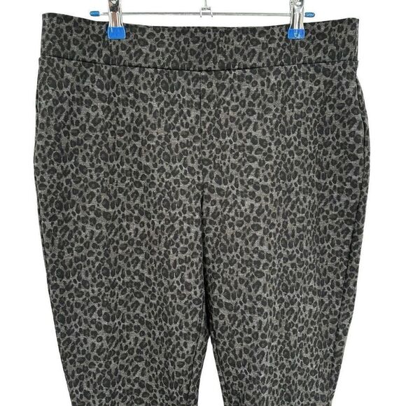 NYDJ Lift Tuck Technology Jodie Ponte Knit Animal Print Legging Pants Size 10 - Picture 3 of 11
